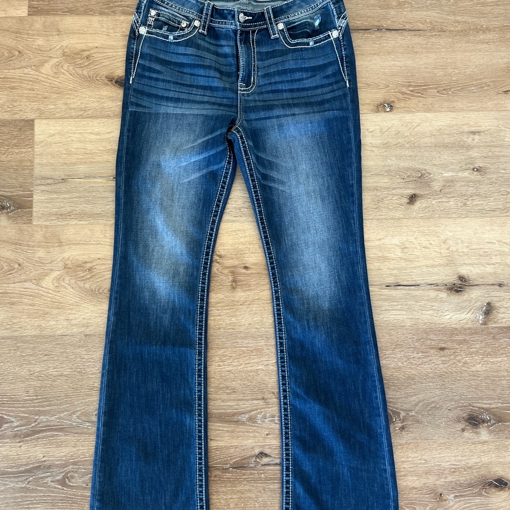 Miss me Jeans Teal Wing boot cut DK Jean 33x34 new with tags
